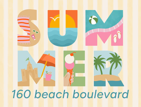 Summer Block Letters Custom yard sign