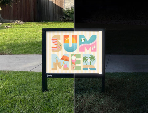 Summer Block Letters Yardsy Sign yard sign