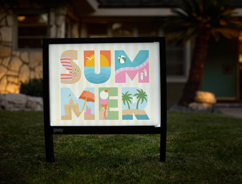 Summer Block Letters Yardsy Sign yard sign