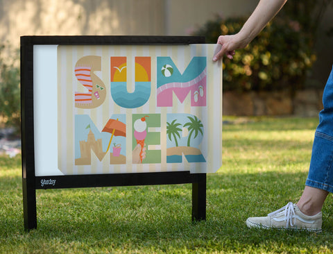 Summer Block Letters Yardsy Sign yard sign