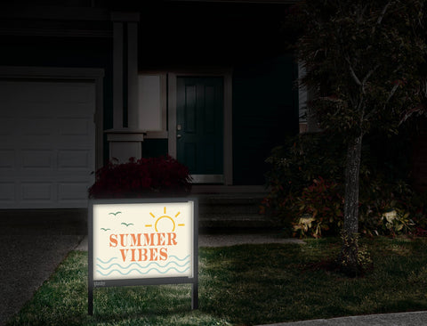 Summer Vibes Yardsy Sign Front Door