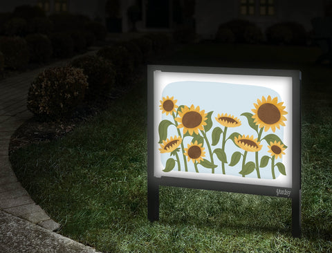 Sunflower Field Yardsy Sign Walkway