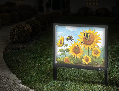 Sunflower World For Bees Garden Sign Yardsy Sign Walkway