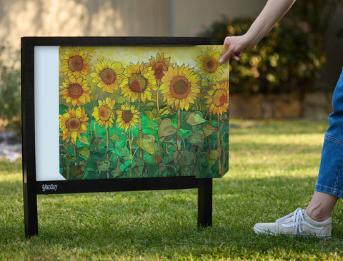 Sunflower Field Garden Decoration Yardsy Sign - Interchangeable