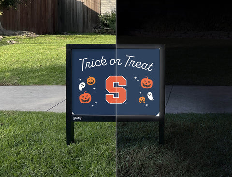Syracuse Halloween Trick Or Treat Yardsy Sign yard sign