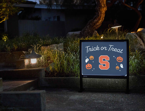Syracuse Halloween Trick Or Treat Yardsy Sign yard sign