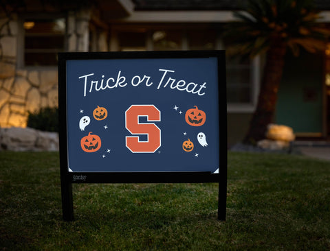 Syracuse Halloween Trick Or Treat Yardsy Sign yard sign