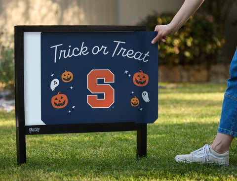 Syracuse Halloween Trick Or Treat Yardsy Sign yard sign