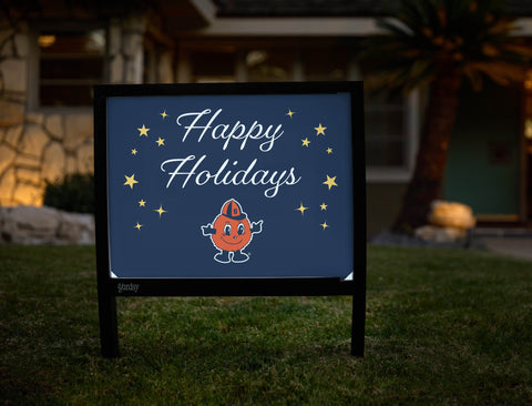 Syracuse Happy Holidays Yardsy Sign yard sign
