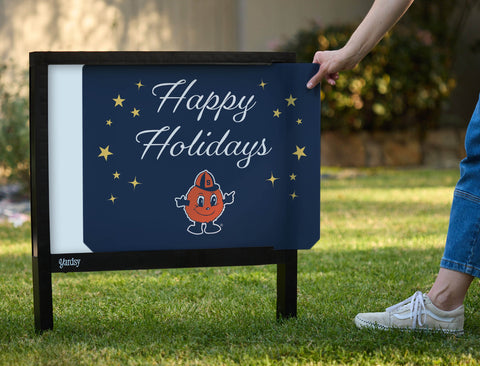 Syracuse Happy Holidays Yardsy Sign yard sign