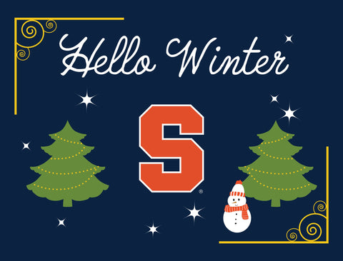 Syracuse Hello Winter Yardsy Sign yard sign