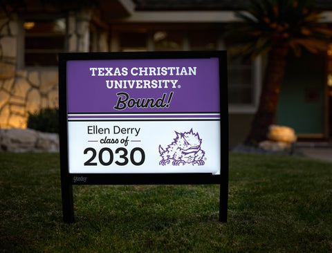 Tcu College Bound Custom Yardsy Sign yard sign