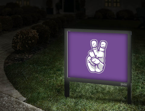 TCU Frog Hand Mark Purple Yardsy Sign