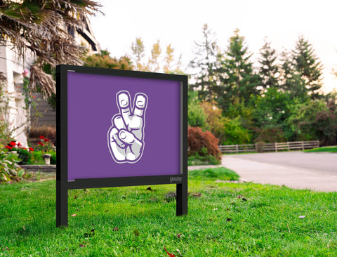 TCU Frog Hand Mark Purple Yardsy Sign
