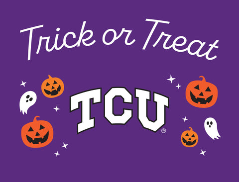 Tcu Halloween Trick Or Treat Yardsy Sign yard sign