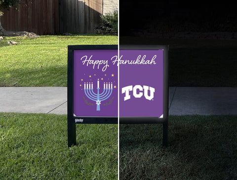 Tcu Happy Hanukkah Yardsy Sign yard sign