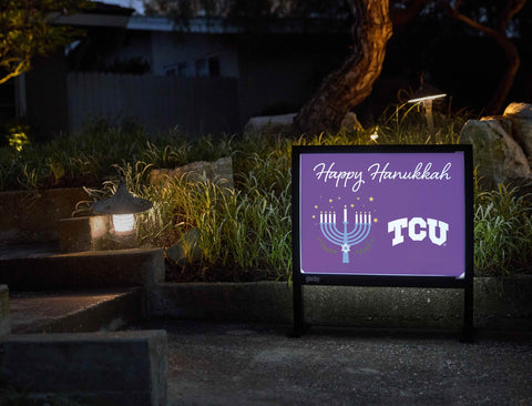 Tcu Happy Hanukkah Yardsy Sign yard sign