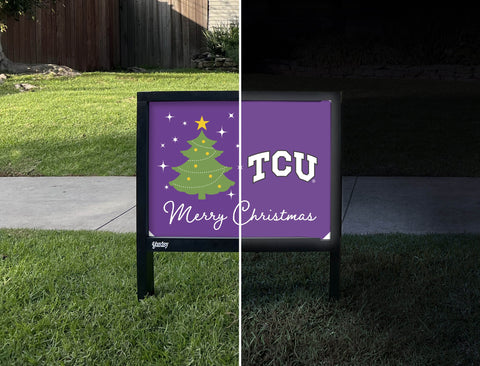 Tcu Merry Christmas Yardsy Sign yard sign