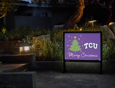 Tcu Merry Christmas Yardsy Sign yard sign