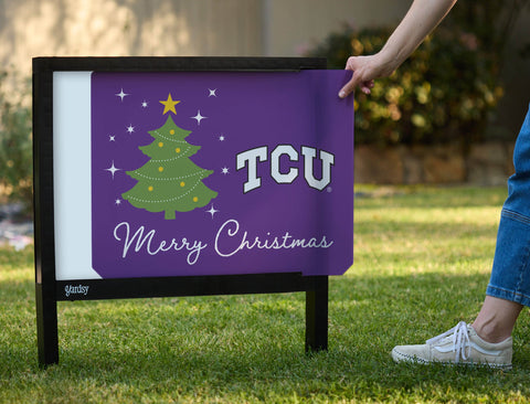 Tcu Merry Christmas Yardsy Sign yard sign