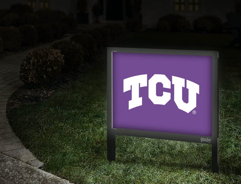 TCU Primary Mark Purple Yardsy Sign