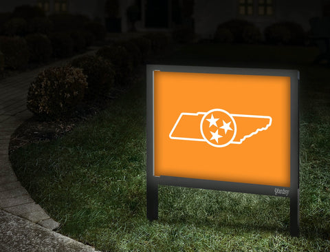 Tennessee Vols State Shield Orange Yardsy Sign