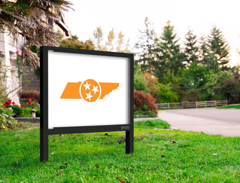 Tennessee Vols State Shield White Yardsy Sign