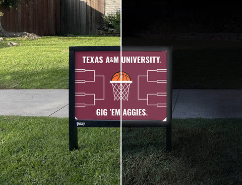 Texas A&m Basketball V2 Yardsy Sign yard sign