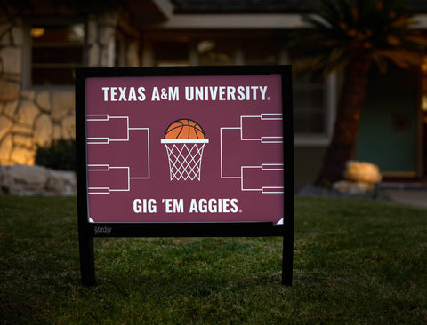 Texas A&m Basketball V2 Yardsy Sign yard sign