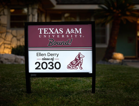 Texas A&m College Bound Custom V2 Yardsy Sign yard sign