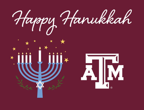 Texas A&m Happy Hanukkah V2 Yardsy Sign yard sign