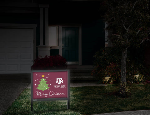 Texas Am Merry Christmas Yardsy Sign Front Door.Jpg