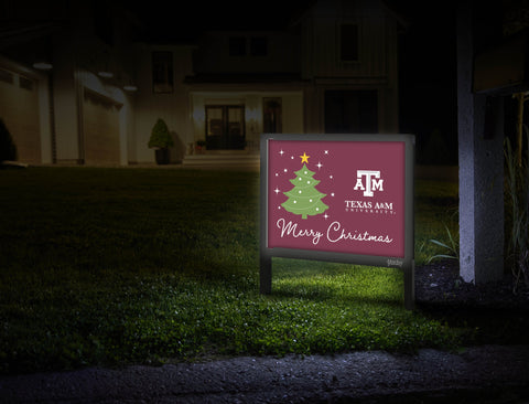 Texas Am Merry Christmas Yardsy Sign Mailbox.Jpg