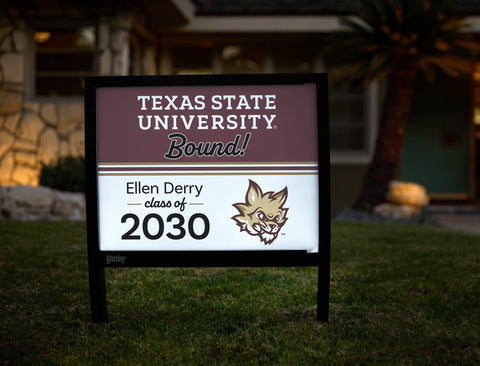 Texas State College Bound Custom Yardsy Sign yard sign