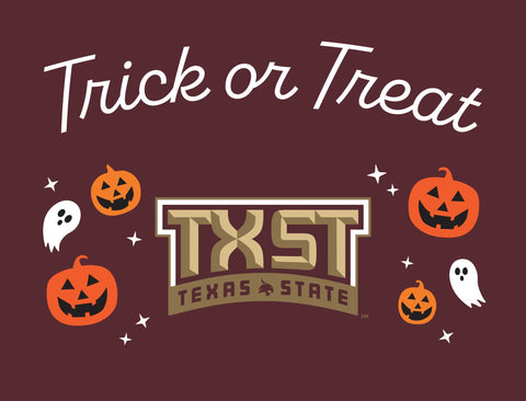 Texas State Halloween Trick Or Treat Yardsy Sign yard sign