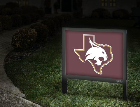 Texas State SuperCat Maroon Yardsy Sign