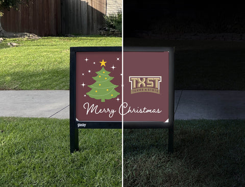 Texas State Merry Christmas Yardsy Sign yard sign