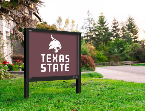 Texas State Word Mark Maroon Yard Sign V2 Yard