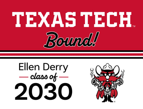 Texas Tech College Bound Custom Yardsy Sign yard sign
