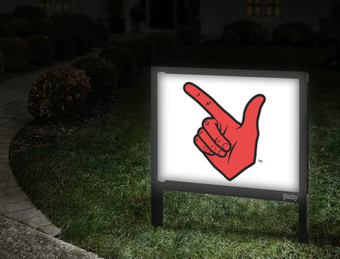 Texas Tech Guns Up Yard Sign V2 Walkway