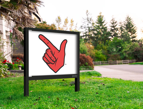 Texas Tech Guns Up White Yardsy Sign