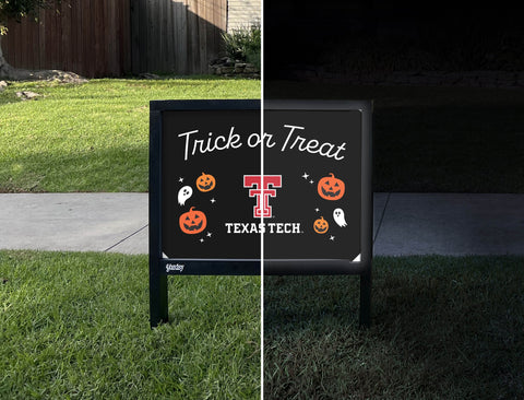 Texas Tech Halloween Trick Or Treat Yardsy Sign yard sign