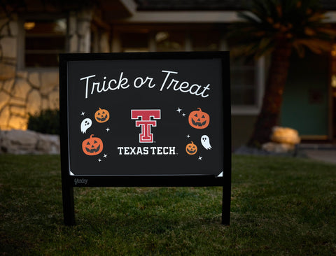 Texas Tech Halloween Trick Or Treat Yardsy Sign yard sign