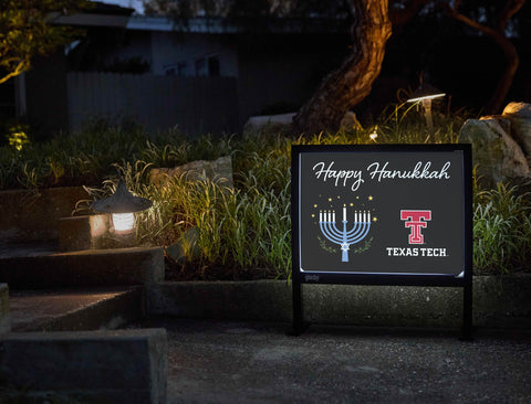Texas Tech Happy Hanukkah Yardsy Sign yard sign
