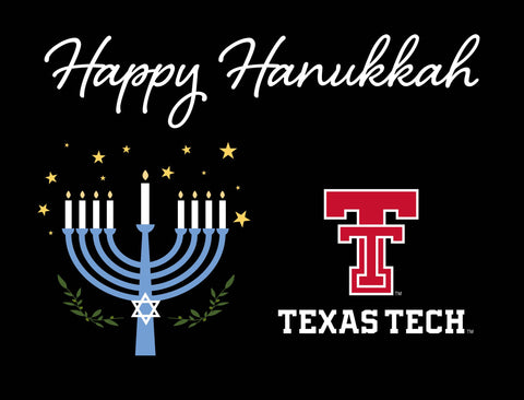 Texas Tech Happy Hanukkah Yardsy Sign yard sign