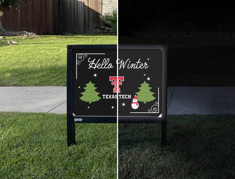 Texas Tech Hello Winter Yardsy Sign yard sign