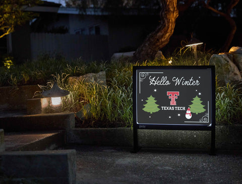 Texas Tech Hello Winter Yardsy Sign yard sign