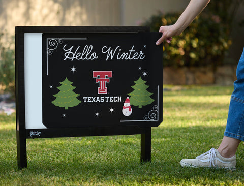 Texas Tech Hello Winter Yardsy Sign yard sign