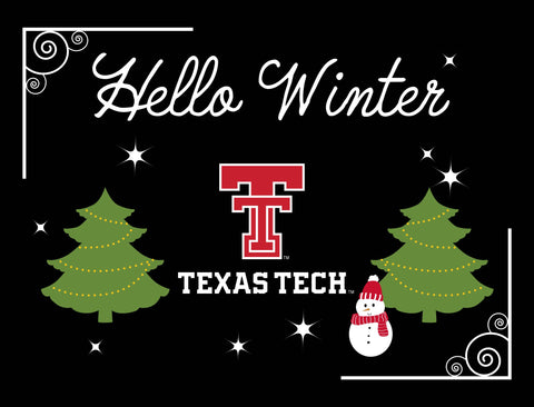 Texas Tech Hello Winter Yardsy Sign yard sign
