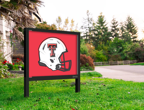 Texas Tech White Helmet Red Yardsy Sign